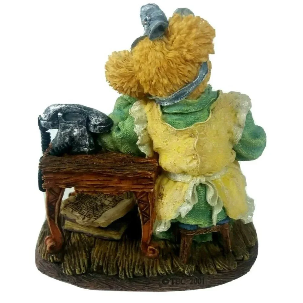 Boyds Momma Figurine Bearstone Collection Momma Guiltrip Call Your Mom First Ed - Picture 6 of 9